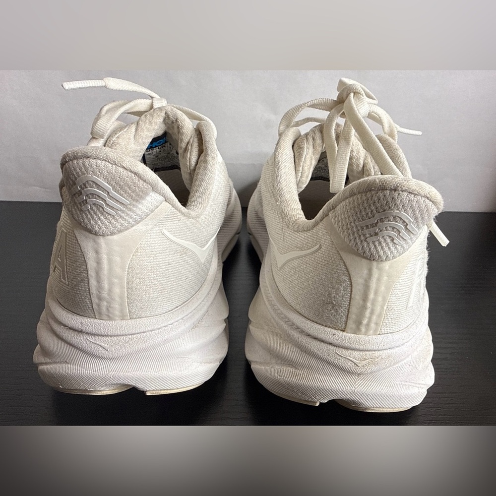 Hoka One One Clifton 9 White Women’s Running Shoes Lace-up Size 6B - Picture 9 of 13